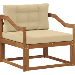 vidaXL Udendørs Mellem Sofa Massivt Akacietræ Naturfarvet