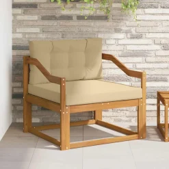 vidaXL Udendørs Mellem Sofa Massivt Akacietræ Naturfarvet
