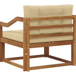 vidaXL Udendørs Mellem Sofa Massivt Akacietræ Naturfarvet