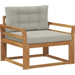 vidaXL Udendørs Mellem Sofa Massivt Akacietræ Naturfarvet