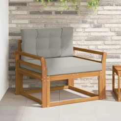 vidaXL Udendørs Mellem Sofa Massivt Akacietræ Naturfarvet