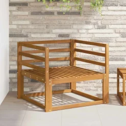 vidaXL Udendørs Mellem Sofa Massivt Akacietræ Naturfarvet