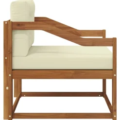 vidaXL Udendørs Mellem Sofa Massivt Akacietræ Naturfarvet