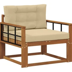 vidaXL Udendørs Mellem Sofa Massivt Akacietræ Naturfarvet