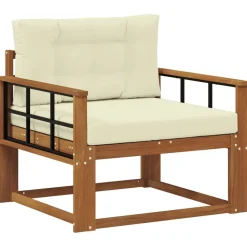vidaXL Udendørs Mellem Sofa Massivt Akacietræ Naturfarvet