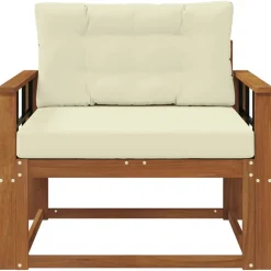 vidaXL Udendørs Mellem Sofa Massivt Akacietræ Naturfarvet