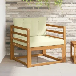 vidaXL Udendørs Mellem Sofa Massivt Akacietræ Naturfarvet