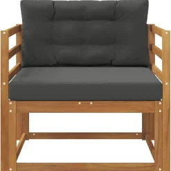 vidaXL Udendørs Mellem Sofa Massivt Akacietræ Naturfarvet