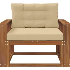 vidaXL Udendørs Mellem Sofa Massivt Akacietræ Naturfarvet