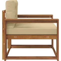 vidaXL Udendørs Mellem Sofa Massivt Akacietræ Naturfarvet