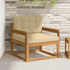 vidaXL Udendørs Mellem Sofa Massivt Akacietræ Naturfarvet