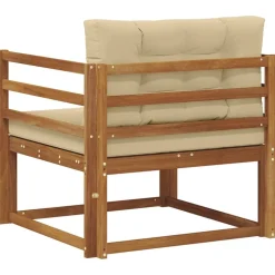 vidaXL Udendørs Mellem Sofa Massivt Akacietræ Naturfarvet