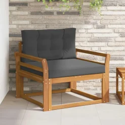 vidaXL Udendørs Mellem Sofa Massivt Akacietræ Naturfarvet