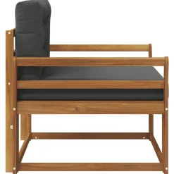 vidaXL Udendørs Mellem Sofa Massivt Akacietræ Naturfarvet