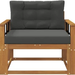 vidaXL Udendørs Mellem Sofa Massivt Akacietræ Naturfarvet