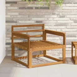 vidaXL Udendørs Mellem Sofa Massivt Akacietræ Naturfarvet