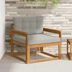 vidaXL Udendørs Mellem Sofa Massivt Akacietræ Naturfarvet