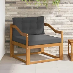 vidaXL Udendørs Mellem Sofa Massivt Akacietræ Naturfarvet