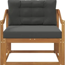 vidaXL Udendørs Mellem Sofa Massivt Akacietræ Naturfarvet
