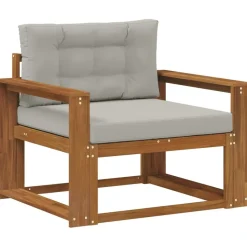 vidaXL Udendørs Mellem Sofa Massivt Akacietræ Naturfarvet