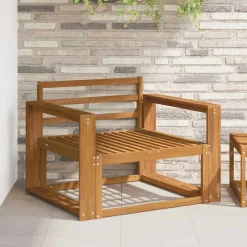 vidaXL Udendørs Mellem Sofa Massivt Akacietræ Naturfarvet