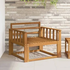 vidaXL Udendørs Mellem Sofa Massivt Akacietræ Naturfarvet