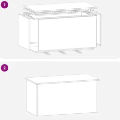 vidaXL Udendørs Opbevaringskasse Sort 100 x 50,5 x 50 cm Stål