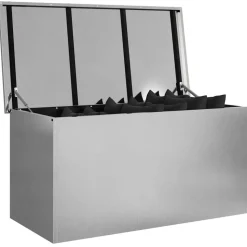 vidaXL Udendørs Opbevaringskasse Sølv 100 x 50,5 x 50 cm Stål