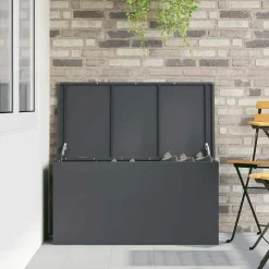 vidaXL Udendørs Opbevaringskasse Antracit 100 x 50,5 x 50 cm Stål