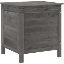 vidaXL udendørs opbevaringsboks 50x49x56,5 cm massivt grantræ antracit