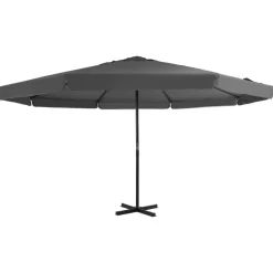 vidaXL udendørs parasol med aluminiumsstang 500 cm antracitgrå