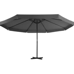 vidaXL udendørs parasol med aluminiumsstang 500 cm antracitgrå