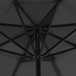 vidaXL udendørs parasol med aluminiumsstang 500 cm antracitgrå