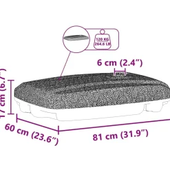 vidaXL udendørs parasolfod sort