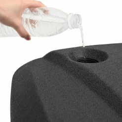 vidaXL udendørs parasolfod sort