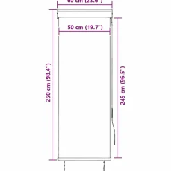vidaXL udendørs rullegardin 60x250 cm antracitgrå