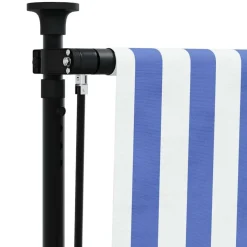 vidaXL udendørs rullegardin 100x270 cm stof og stål blå og hvid
