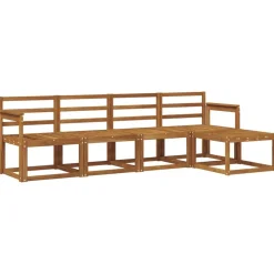 vidaXL Udendørs sofagruppe 5 pcs Naturfarvet Massivt Akacietræ