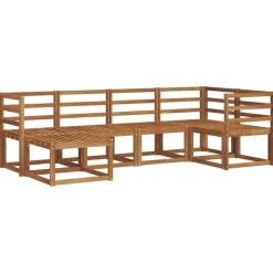 vidaXL Udendørs sofagruppe 6 pcs Naturfarvet