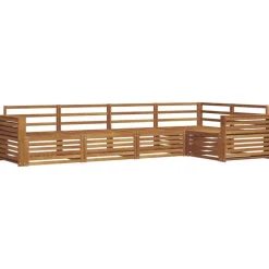 vidaXL Udendørs sofagruppe 5 pcs Naturfarvet Massivt Akacietræ