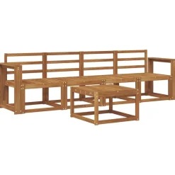 vidaXL Udendørs sofagruppe 5 pcs Naturfarvet Massivt Akacietræ