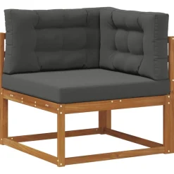 vidaXL Udendørs sofagruppe med pude 6 pcs Naturlig og Antracit