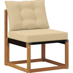vidaXL Udendørs sofagruppe med pude 7 pcs Naturlig og Beige