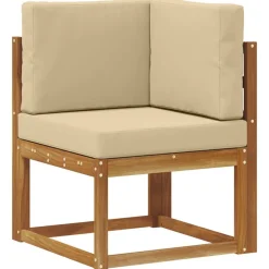 vidaXL Udendørs sofagruppe med pude 10 pcs Naturlig og Beige