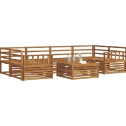 vidaXL Udendørs sofagruppe 7 pcs Naturfarvet
