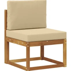 vidaXL Udendørs sofagruppe med pude 6 pcs Naturlig og Beige