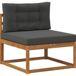 vidaXL Udendørs sofagruppe med pude 8 pcs Naturlig og Antracit