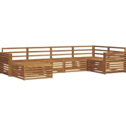 vidaXL Udendørs sofagruppe 6 pcs Naturfarvet