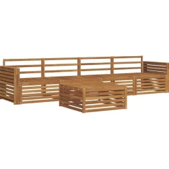 vidaXL Udendørs sofagruppe 5 pcs Naturfarvet