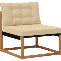 vidaXL Udendørs sofagruppe med pude 6 pcs Naturlig og Beige